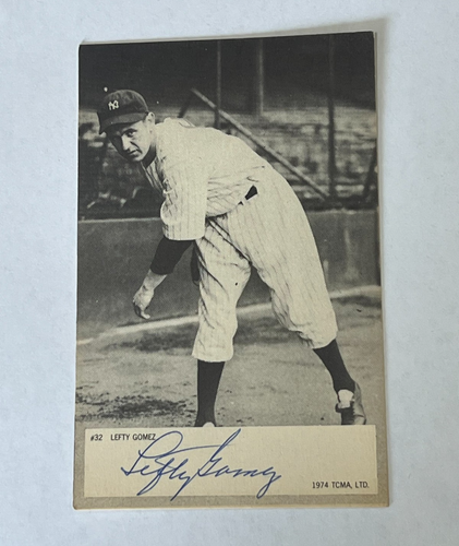 Hall of Fame Inductee Lefty Gomez Autographed Large Size Baseball Card - Picture 2 of 4
