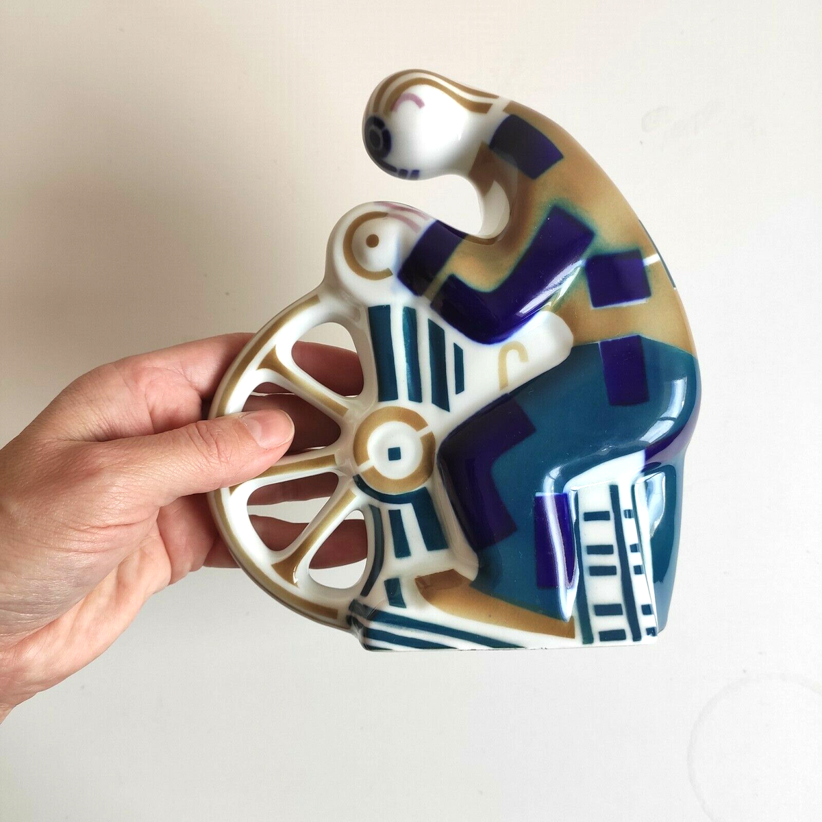 Sargadelos Galicia Spain Porcelain figurine knife grinder