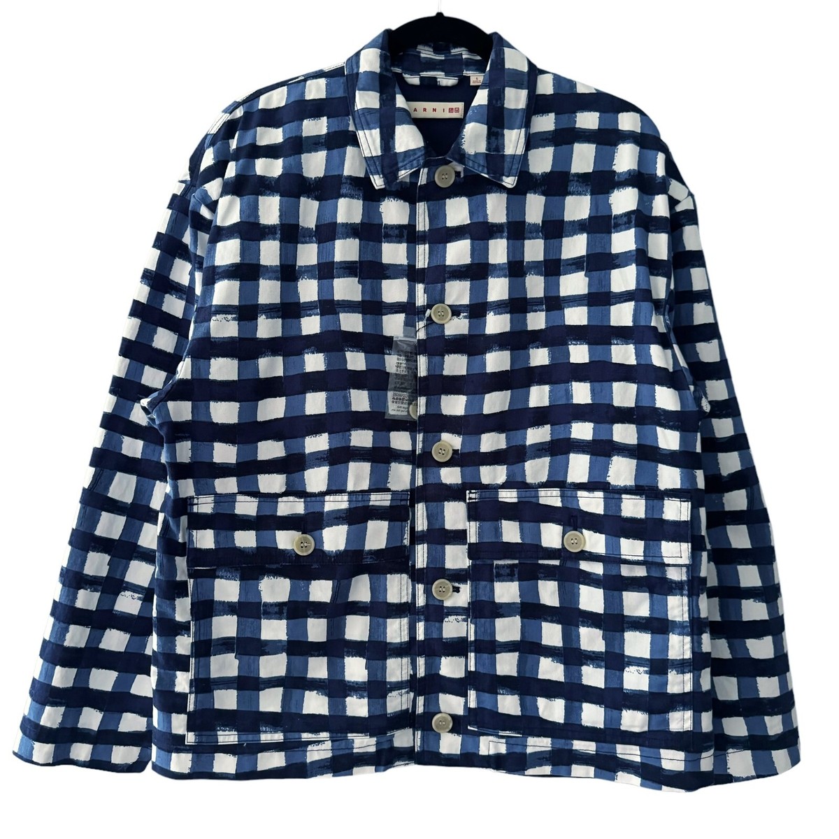 Marni x Uniqlo Jacket Size S Oversized Check Utility Marni x Uniqlo Jacket Size S Oversized Check Utility