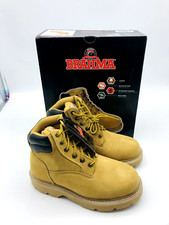 Brahma Mens Leather Wheat Bravo Working Work Boots Good Year welted Sole USA 6.5