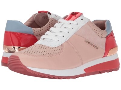 Michael KORS ALLIE MK Pink Red Sangria Perforated Trainer