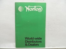 Norton World Wide Distributors & Dealers Motorcycle Book Catalog List L9536