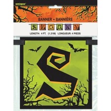Spooky Haunted House Halloween 4 Ft Block Banner Decoration