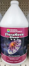 General Hydroponics 1 Gallon FloraNova Bloom 4-8-7 New Free Shipping