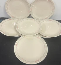 Corelle Corning English Breakfast Dinner Plates (8) 10-1/4" Pink Floral Vitrelle