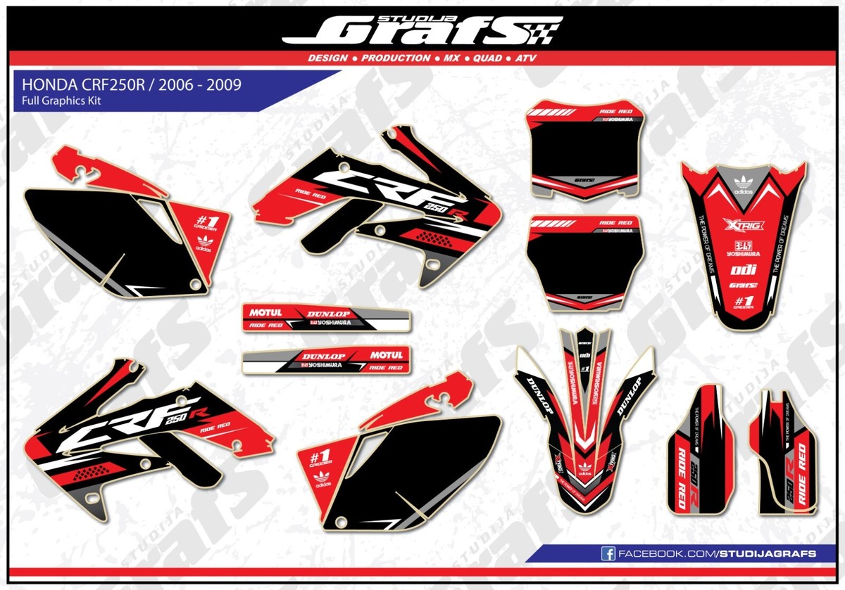 3m Adhesive Vinyl Graphics Full Graphics Decal Kit For 2006-2007 Honda ...