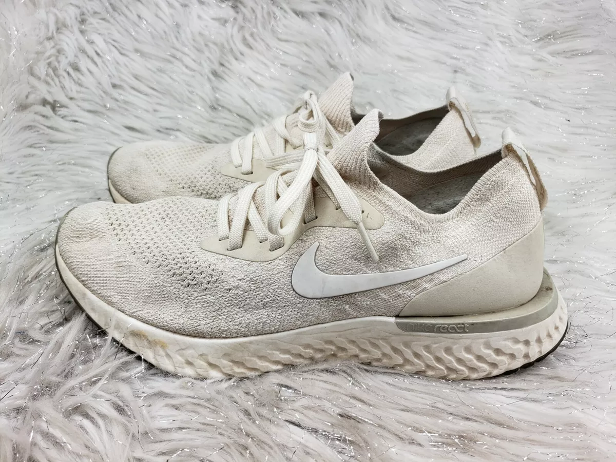 Nike Womens Epic React Flyknit AQ0070-201 Sand Running Sneakers Size 9.5 /  41 | eBay