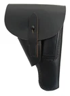 WW2 German Walther PP Soft Shell Holster - Black Leather Military Reproduction