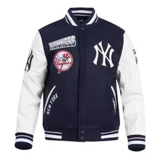 Pro Standard - New York Yankees Turn It Up Men's Rib Wool Varsity Jacket