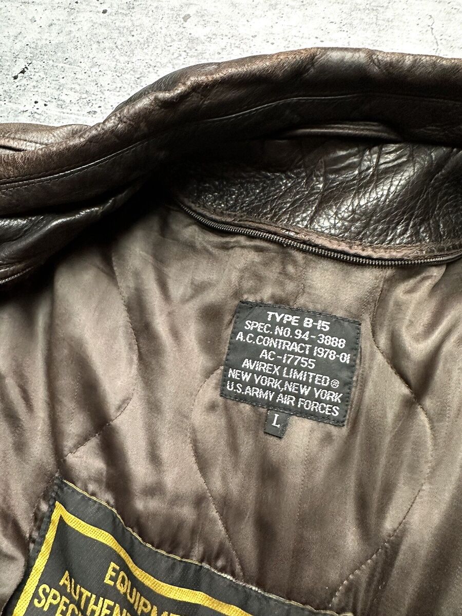Vintage Avirex Limited Type B-15 U.S Army Military Air Vintage Avirex Limited Type B-15 U.S Army Military Air
