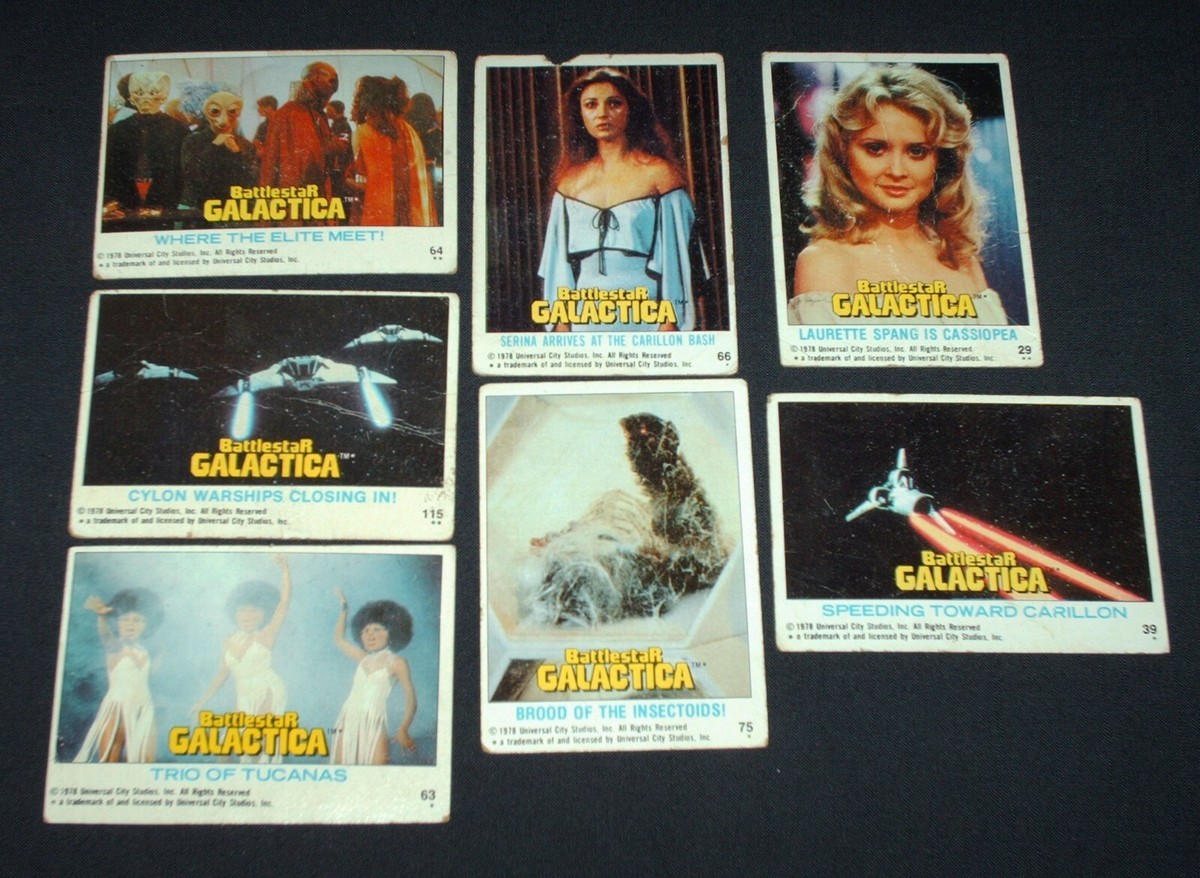 その他 1978 Battlestar Galactica trading cards Battlestar Galactica trading card lot of 7, #29-115 1978