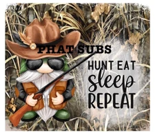 20oz Sublimation Tumbler Wrap Gnome Hunting Ready To Press Heat Transfer