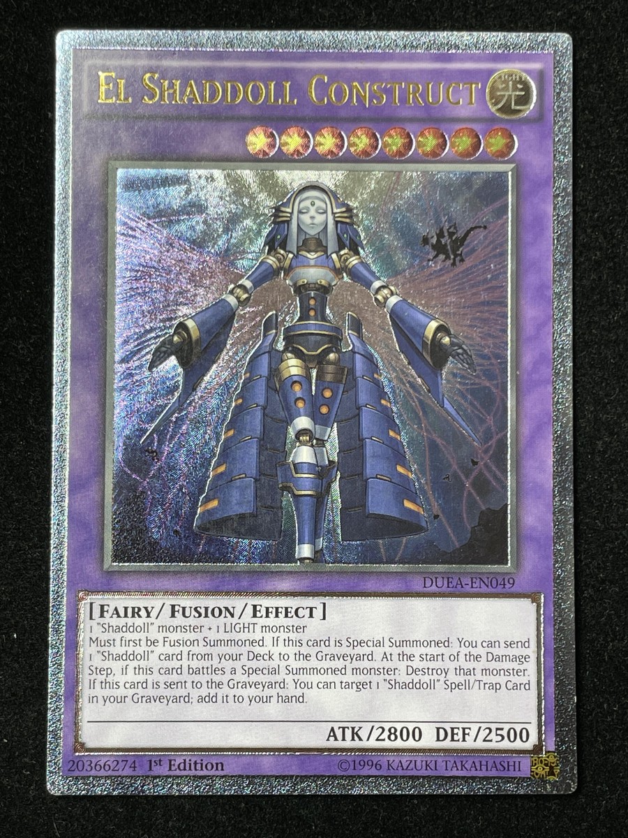 YUGIOH EL SHADDOLL CONSTRUCT ULTIMATE RARE 1ST EDITION NEAR MINT 