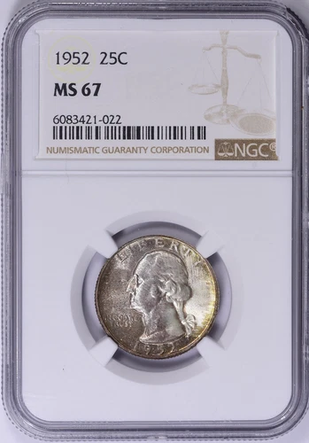 1952 Washington Quarter NGC MS67