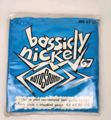 RotoSound Bassicly Nickel 67 Long Scale Standard Gauge 45-105 Bass Strings
