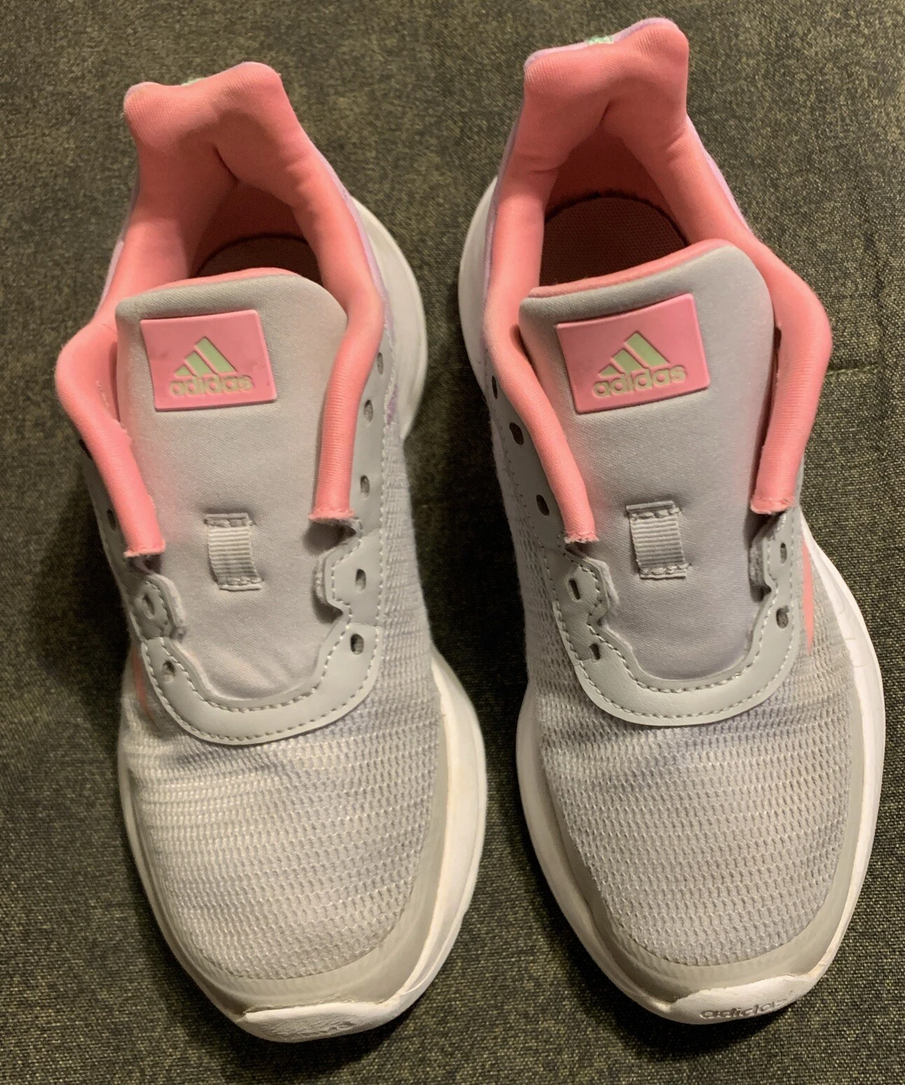 Scarpe da ginnastica ADIDAS Jr bambina Trnsaur Run 2.0 grigio due travi rosa lilla bliss taglia 3 #816