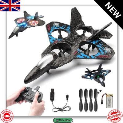 RC Ferngesteuertes Flugzeug 2.4G Jagdflugzeug Hobbyflugzeug Segelflugzeug Modell Spielzeug Drohne blau
