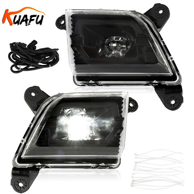 KUAFU For 2019-2022 Chevy Silverado 1500 2500HD 3500HD LED Fog Lights Lamps Pair
