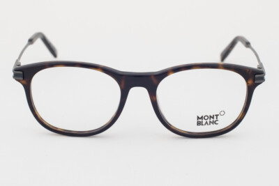 Mont Blanc MB 724 Round 055 Dark Tortoise Plastic Eyeglasses 51-18-145 MB0724 RX