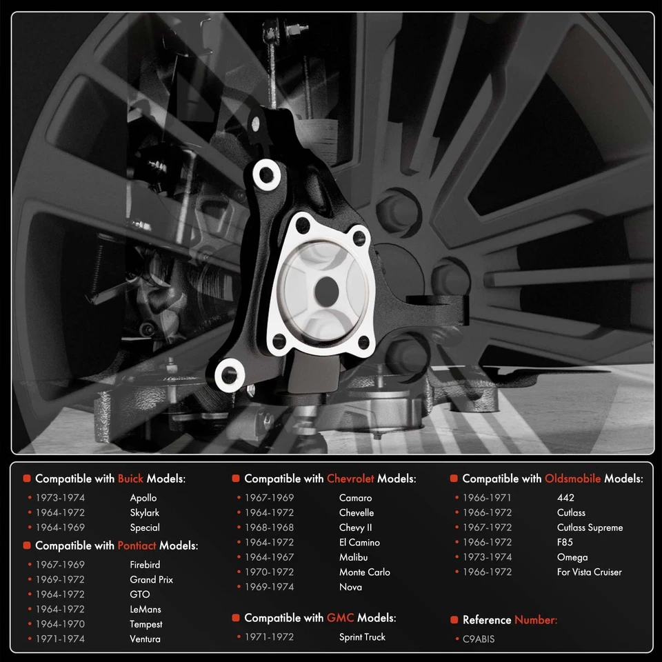 Eixos dianteiros esquerdo e direito de 2 polegadas para Chevrolet Malibu GMC Sprint Buick - Imagem 2 de 4