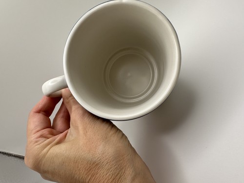 Kate Spade Lenox Blue White Mugs Sculpted Stripe Stoneware Set Nautical Coffee - Picture 8 of 9