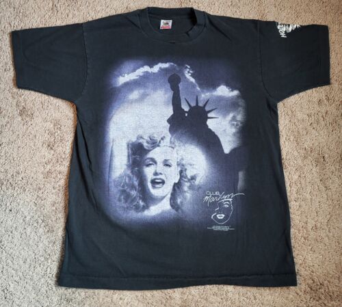 vintage marilyn monroe shirt 1994 hollyworld new york single stitch - Afbeelding 1 van 6