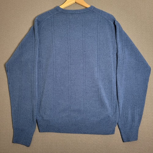 Vintage Dockers Grandpa Sweater Mens Large Blue Geometric Acrylic Grunge 90s - Picture 6 of 10