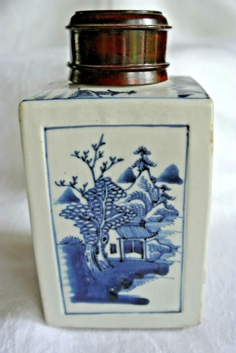 陶瓷蓝色古董原创中国风茶叶罐| eBay