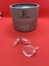 Swarovski Crystal Butterfly on Leaf Iridescent & Frosted 182920 Original Box COA