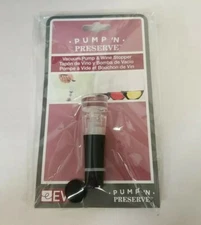 Evri Pump 'N Preserve Wine Bottle Vacuum Pump & Stopper Sealer New in Package 