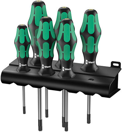 Wera 138250 Kraftform Plus Security Torx Screwdriver Set T10-T40