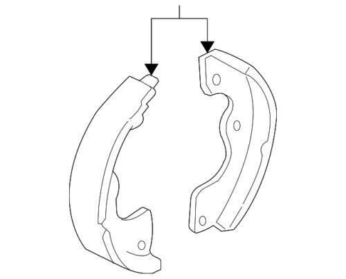 Zapatas de freno trasero para Ford Escape Mariner 2004-2011 (P/N 5L8Z-2A753-AA)