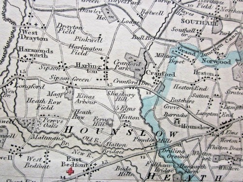 c1835 Middlesex London Darton Antique Map Dix View St Pauls L&BR Greenwich Railw - Picture 8 of 12
