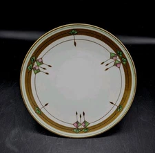Antq J&C Bavaria Hand Painted PICKARD Art Deco Decorative Csbinet Plate 8½"