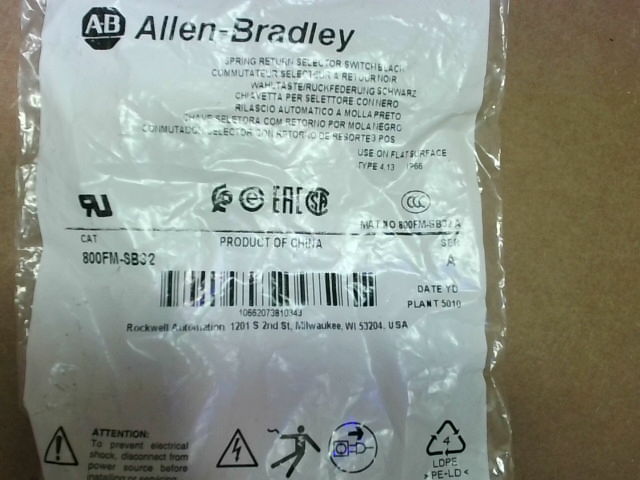Allen Bradley 800FM-SB32 Switch Position Spring Return Factory Sealed-Factory Se img
