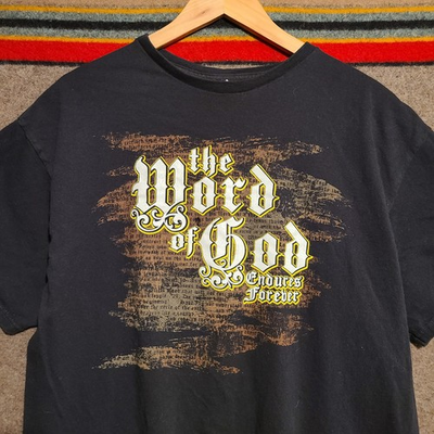 #ad The Word of God Endures Forever T Shirt Mens Large ? Christian Jesus Isaiah 40:8 $4.25