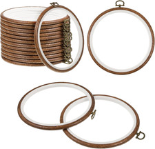 15Pcs 6 Inch round Embroidery Hoops Frame, Circle Display Cross Stitch Hoop Fram