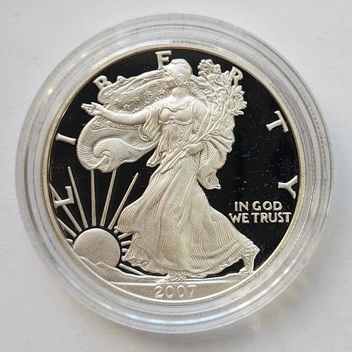 2007 Proof Silver Eagle in OGP w/COA