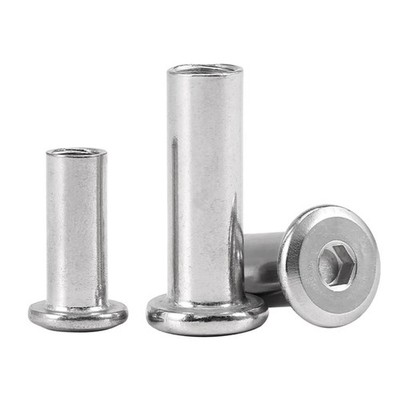 Hülsenmuttern M2-M10 mit Flachkopf Innensechskant Edelstahl V2A