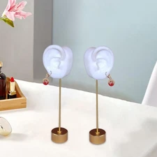 Silicone Ear Model Earring Rack Holder Tabletop Stand Photography Props