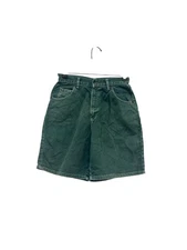 Vintage Sostanza Green Denim High-Waisted Shorts #432A