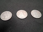 Lot of3 Barber Quarters 1856 1876s & 1891.Part Or All of LIBERTY Readable .