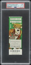 2015 Milwaukee Bucks NBA Playoff Ticket! Giannis 1st Playoff Win! Rare! PSA 8!