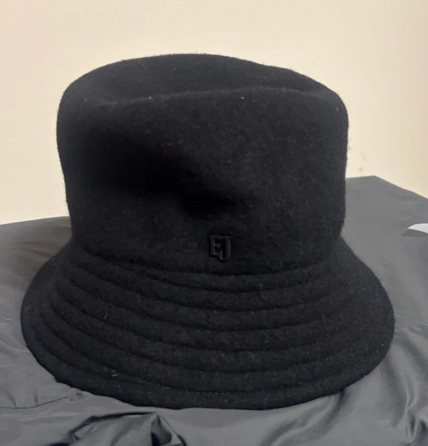 Eric Javits Black Velvet Velour Bucket Hat One Size Packable Fedora Hats Eric Javits Bucket Hats One Size Hats for Women for sale | eBay main image 3