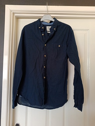 Cedar Wood State Mens Blue Long Sleeved Cotton Shirt. Size Medium - Picture 1 of 5