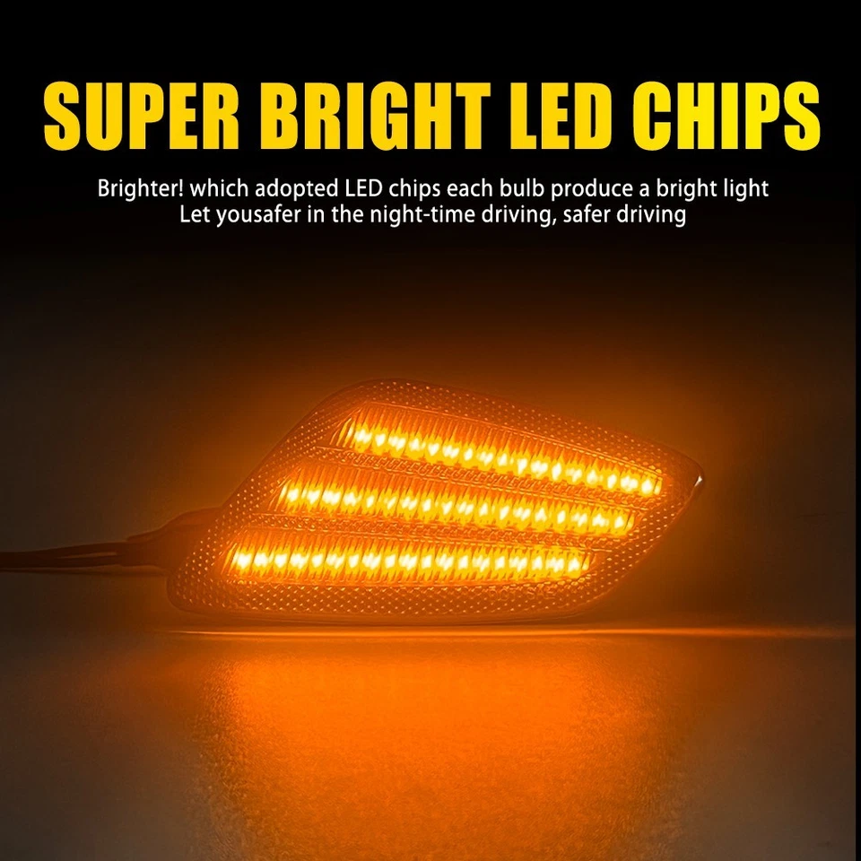 4x LED guardabarros delantero marcador lateral parachoques luz de señal para 97-06 Jeep Wrangler TJ M Foto 4 de 4