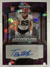2025 Panini Prizm Draft - Purple ICE AUTO - Tate Ratledge RC 175/199