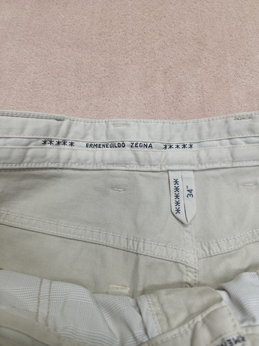 Ermenegildo Zegna Khaki Pants Mens 34 Tan Chino Straight Flat Front - Picture 2 of 9
