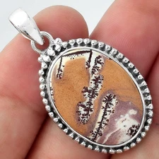 Natural Sonora Dendritic 925 Sterling Silver Pendant Jewelry P-1052