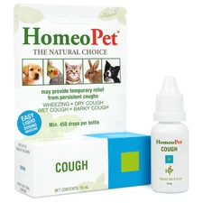 HomeoPet Cough Safe and Natural Cough Supplement for Dogs Cats and Small Pets...